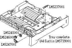 Paper Tray and Parts