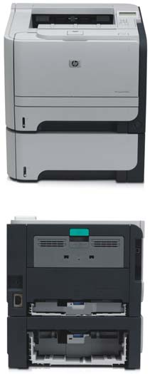 HP LJ P2055 front and rear - taken from HP PDF