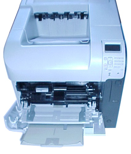 HP LJ-M602 with MP tray open. 