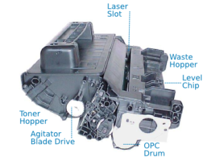 Typical large HP toner cartridge
